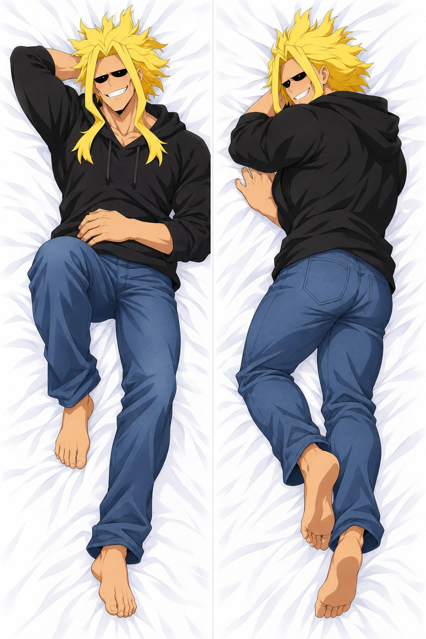 All Might Black Hoodie Body Pillow