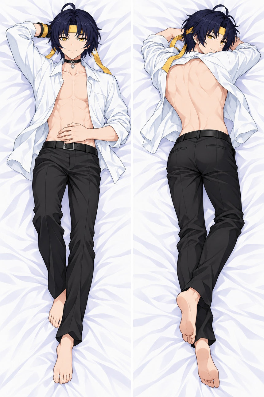 Asaba Harumasa Open White Shirt Body Pillow