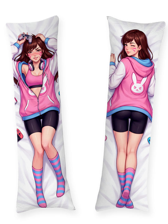 Dakimakura D.Va Felpa Gamer Aperta