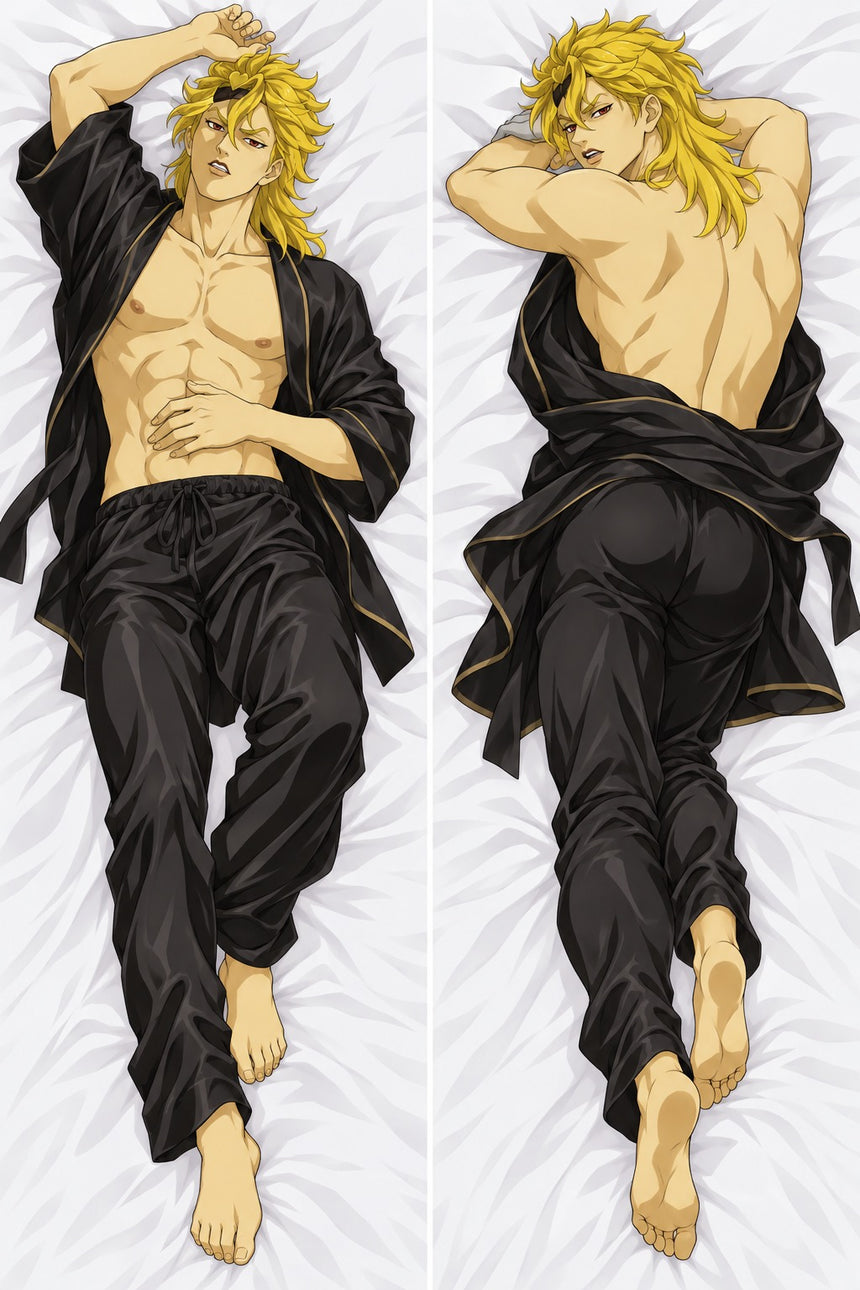 Dio Brando Black Silk Robe Body Pillow