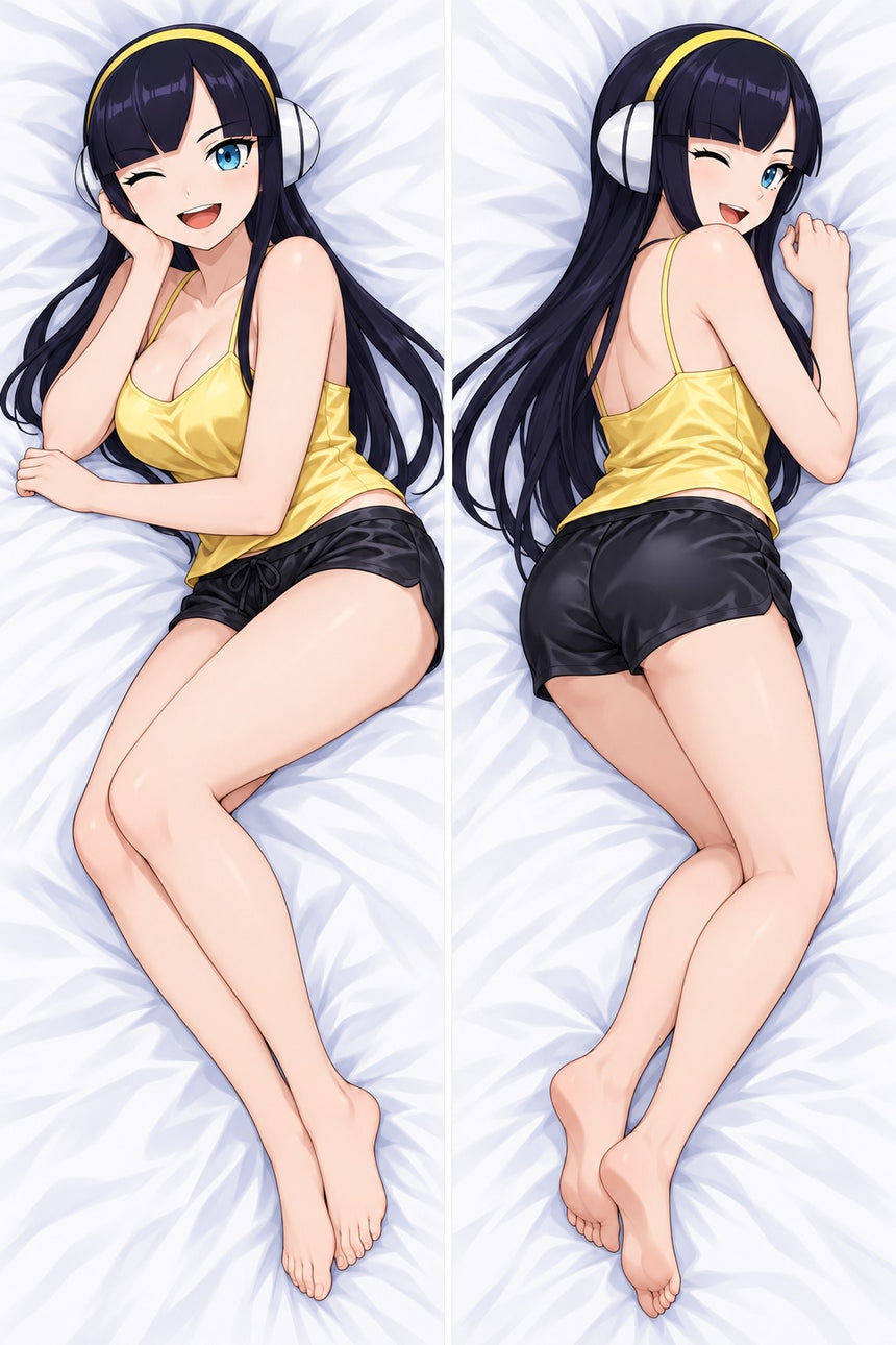 Elesa Yellow Satin Set Body Pillow