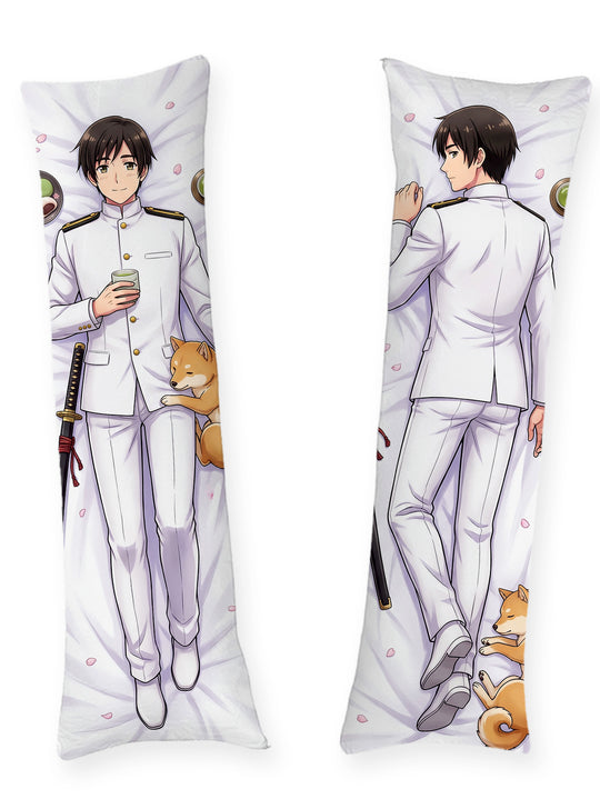 Dakimakura Hetalia Japan Uniforme Bianca e Pochi