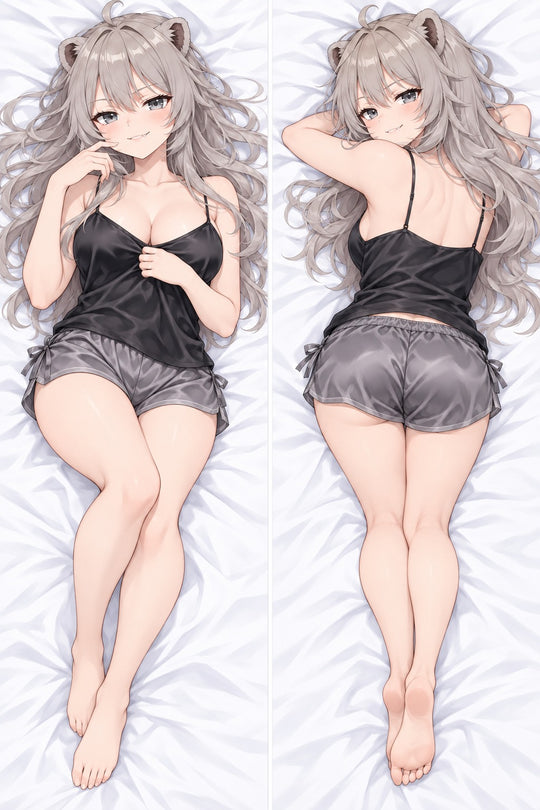 Shishiro Botan Grey Satin Set Body Pillow