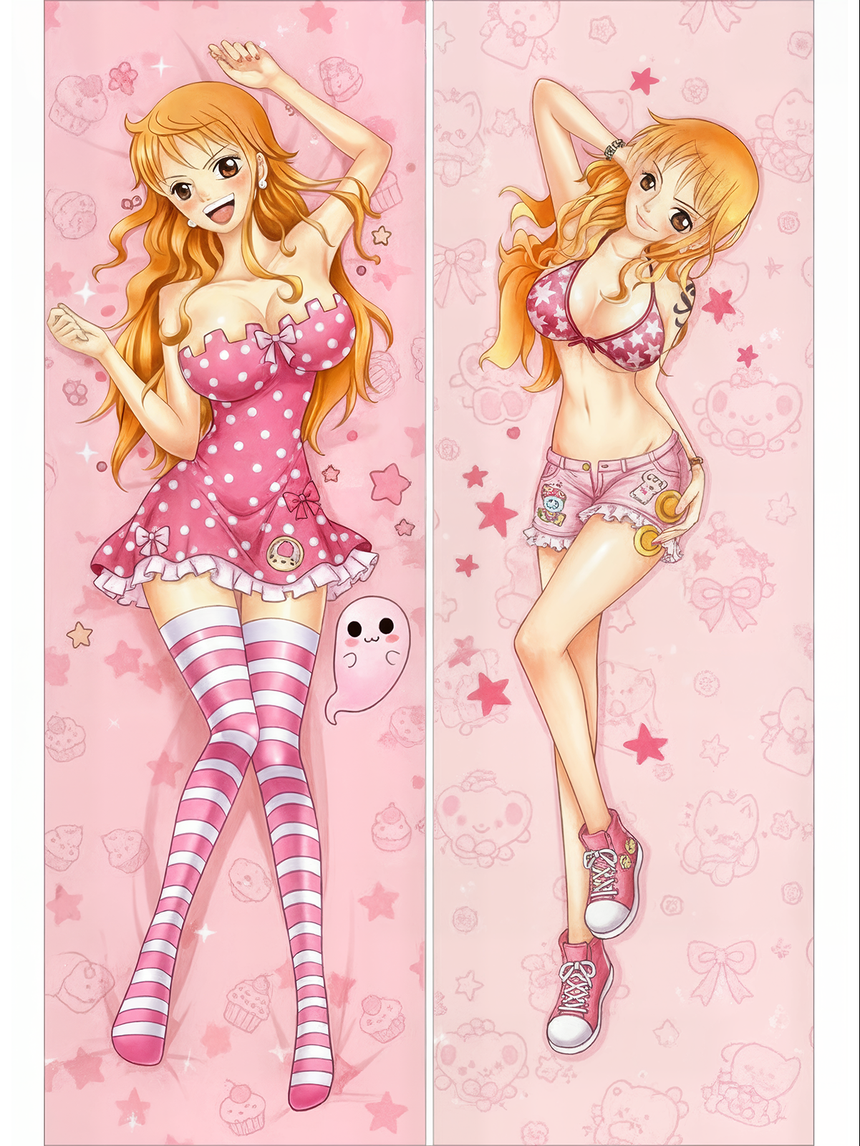 Dakimakura Nami Abito Rosa, design