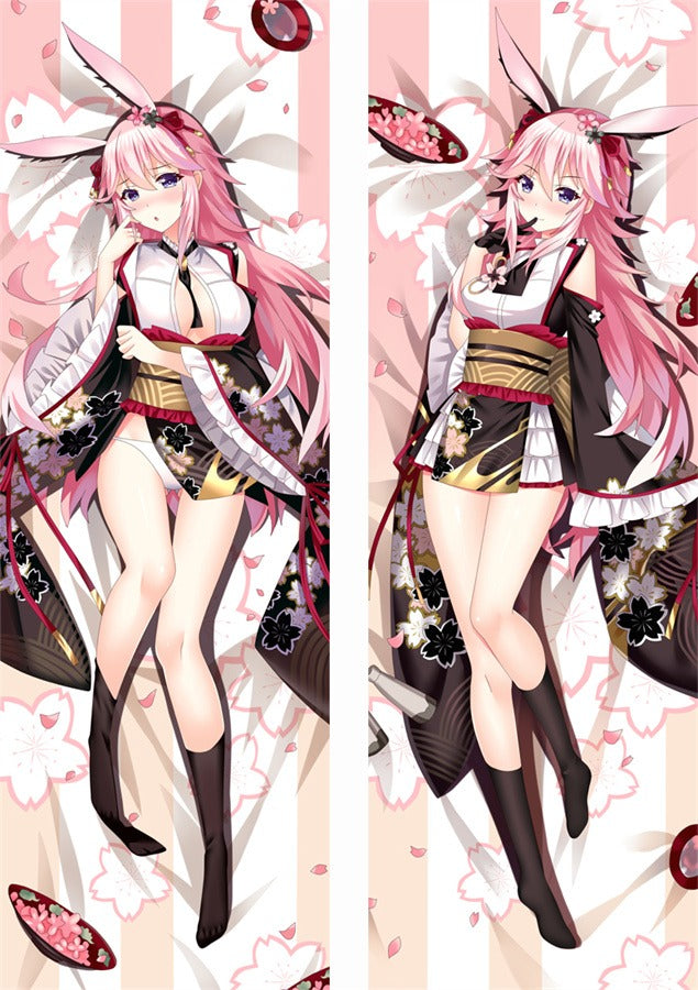 Dakimakura Yae Sakura Kimono Nero Floreale