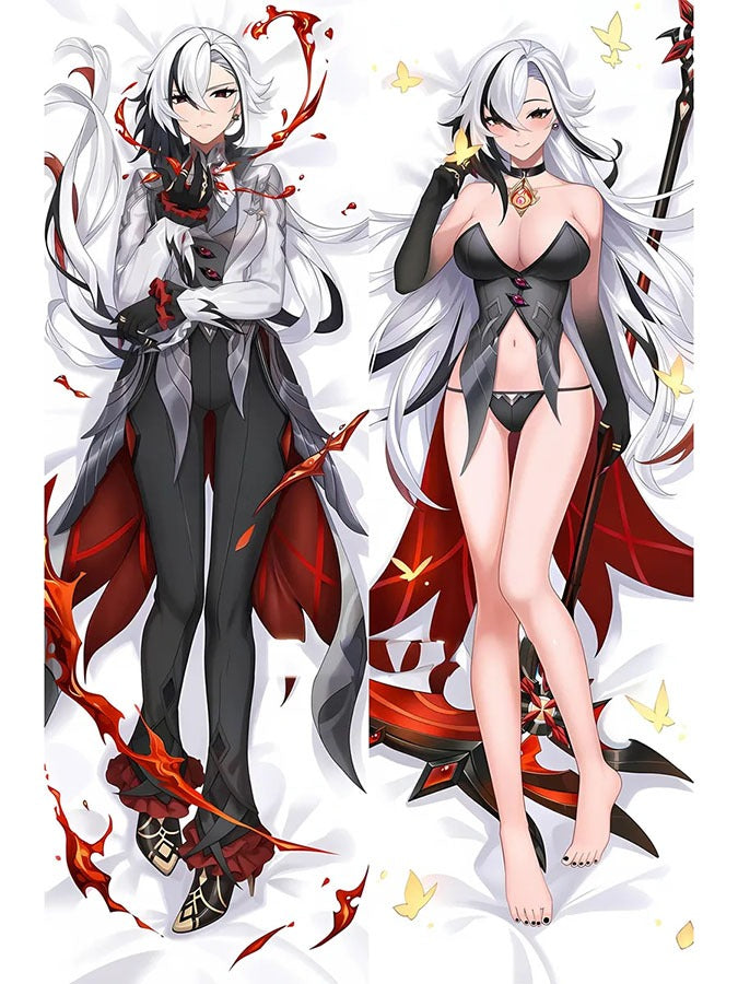 Dakimakura Arlecchino Lingerie Nera e Farfalle