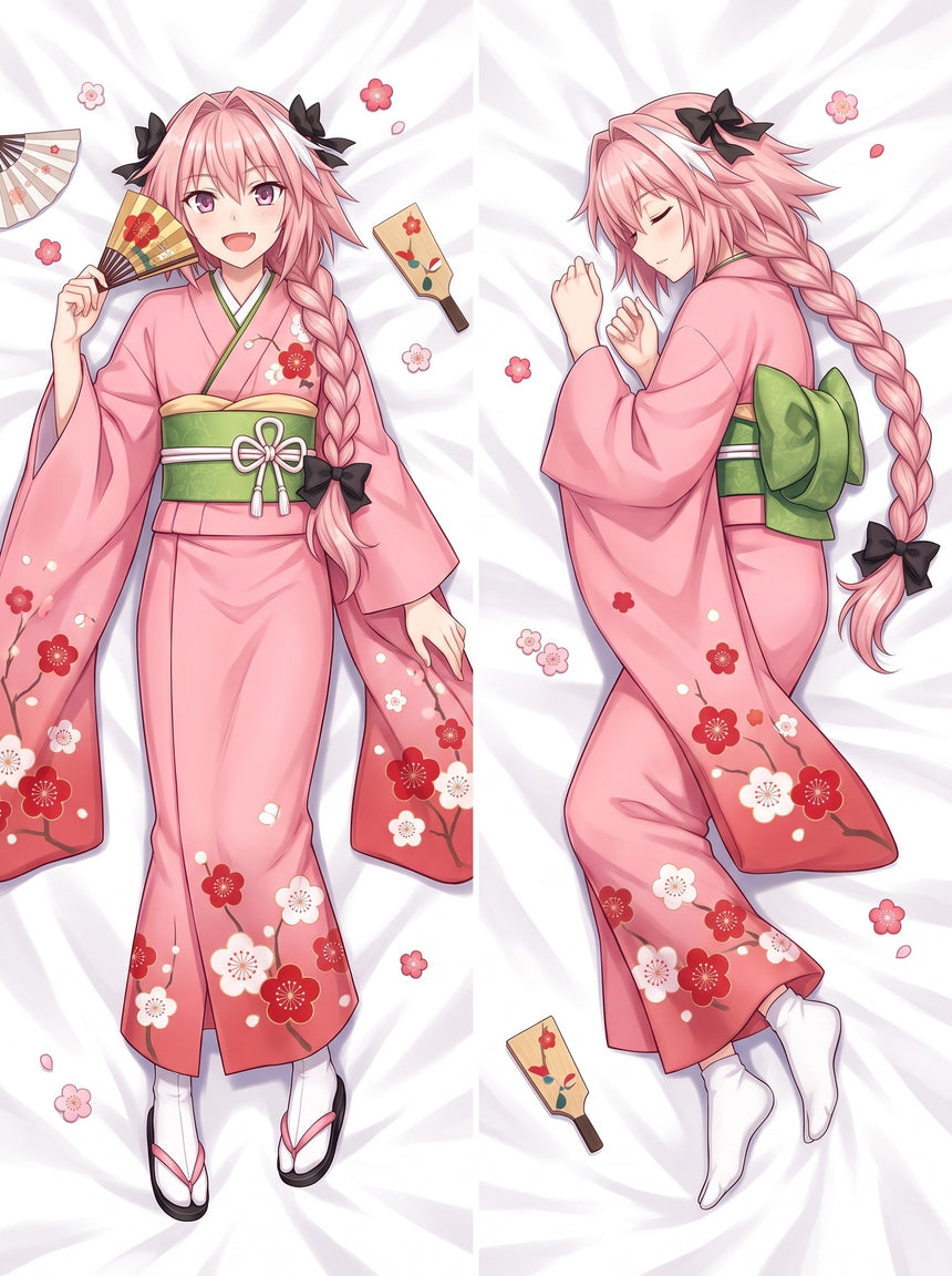 Dakimakura Astolfo Kimono Floreale Rosa