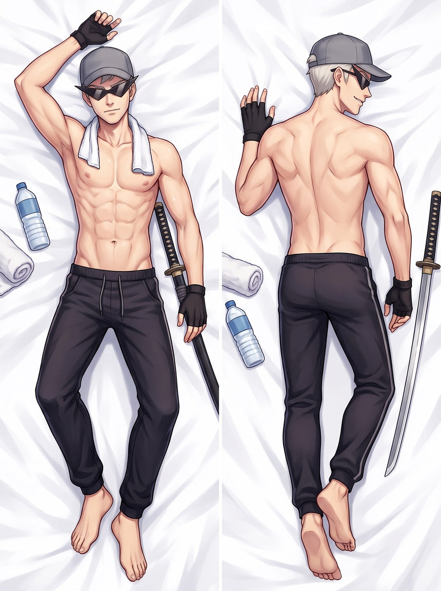 Dakimakura Bro Strider a Torso Nudo Allenamento con Katana
