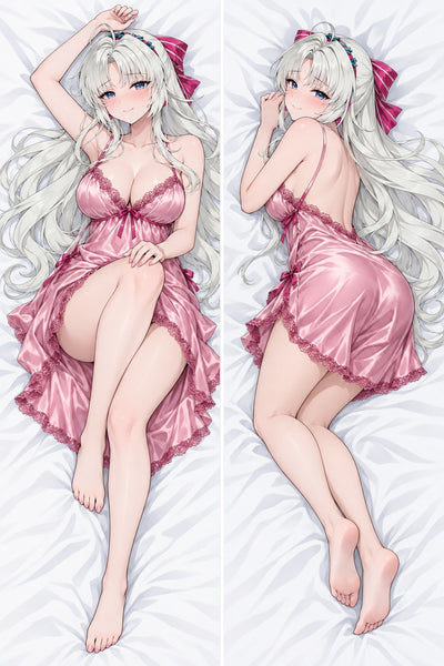 Dakimakura Carlotta Camicia da Notte in Raso Rosa