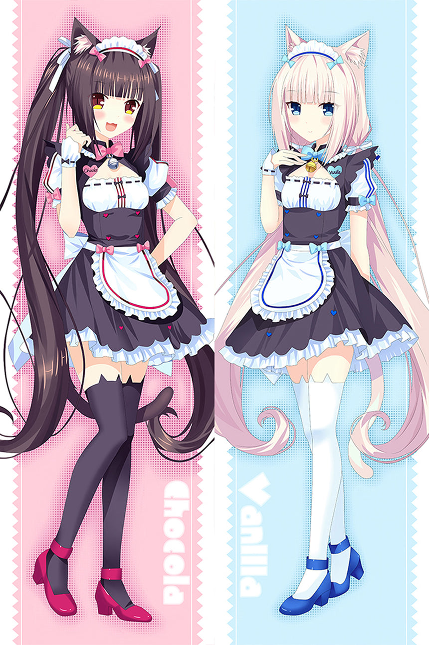 Dakimakura Chocola e Vanilla Outfit da Cameriera