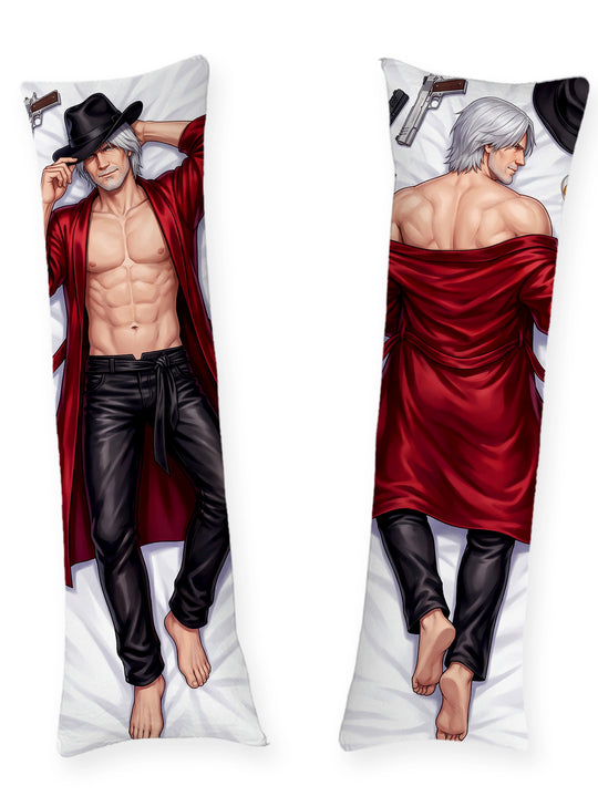 Dakimakura Dante con Barba Vestaglia di Raso Rossa