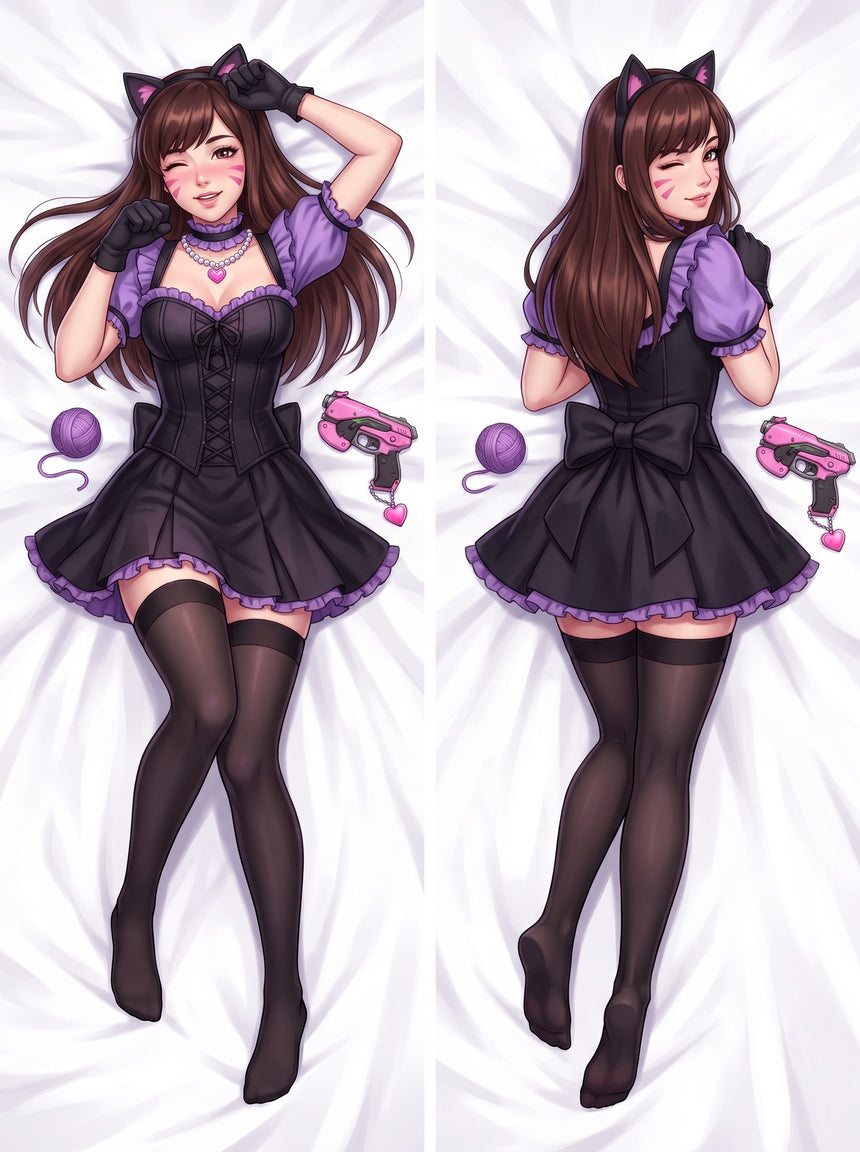 Dakimakura D.Va Skin Gatto Nero Pin Up