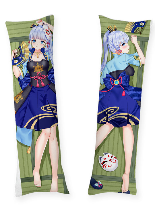 Dakimakura Kamisato Ayaka Ventaglio e Maschera da Volpe