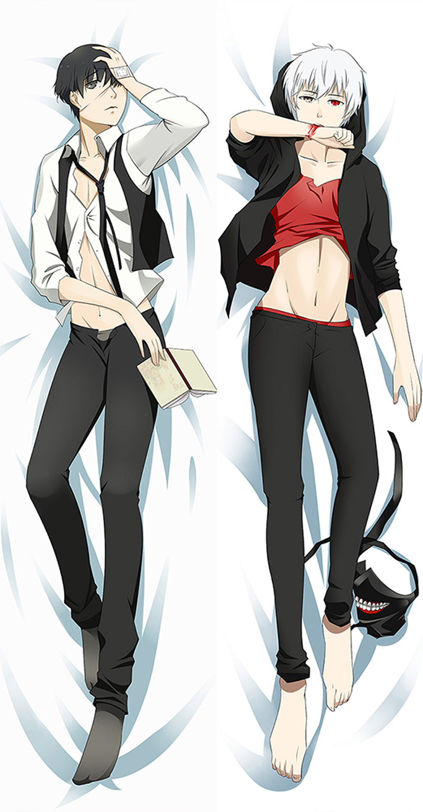 Dakimakura Ken Kaneki Bianco e Nero