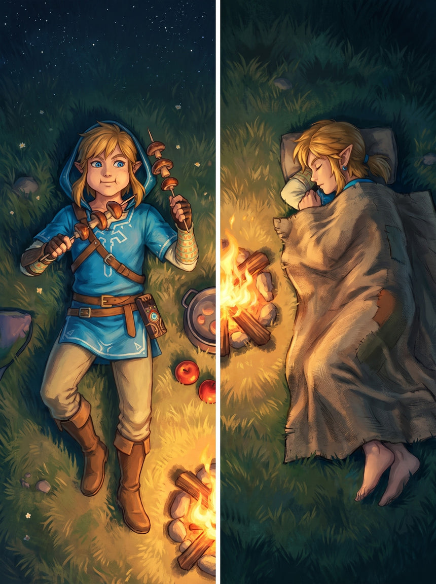 Dakimakura Link Legend of Zelda Cucina al Fuoco da Campo