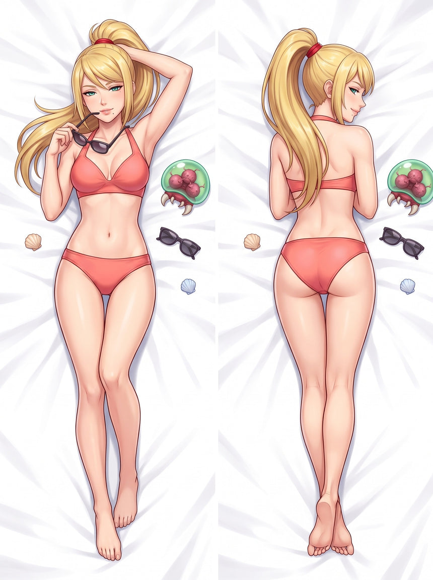 Dakimakura Samus Aran Bikini Corallo Pin Up