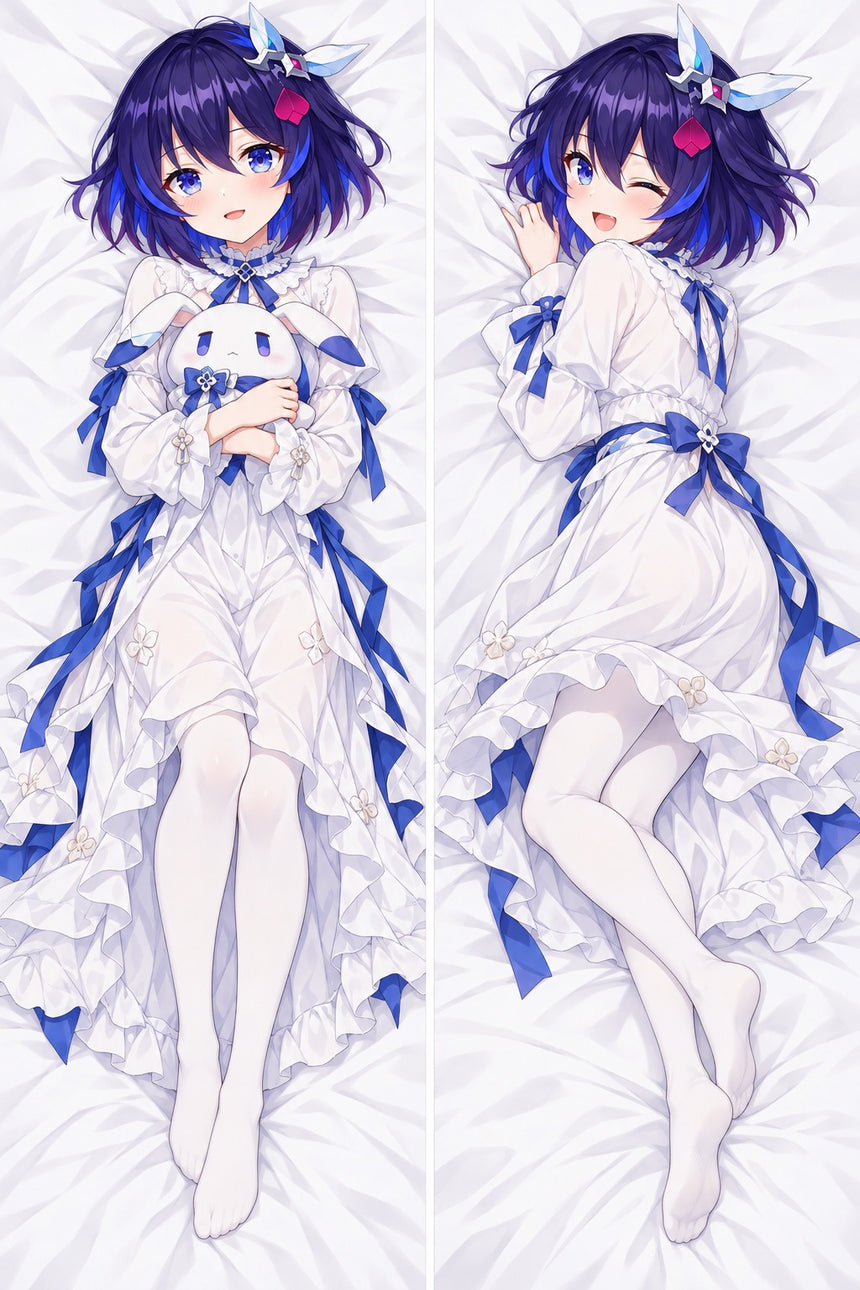 Seele White Ribbon Dress Body Pillow