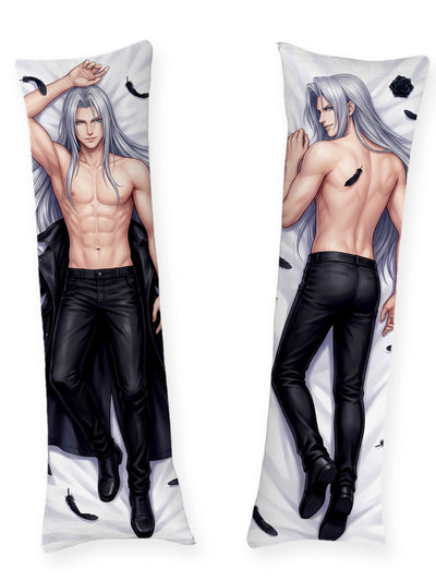 Dakimakura Sephiroth Senza Maglia con Piume Nere
