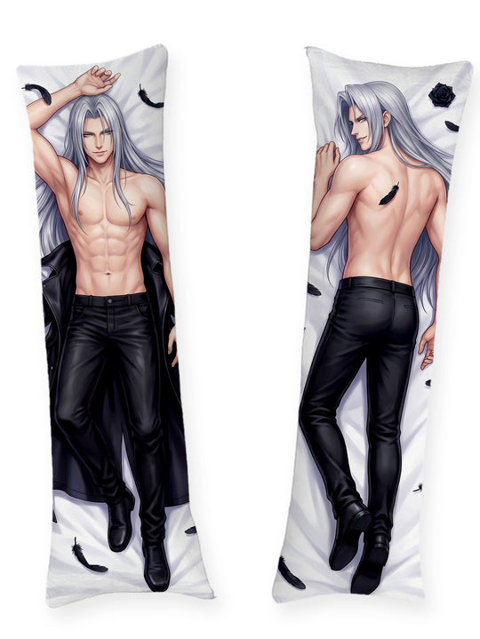 Dakimakura Sephiroth a Torso Nudo Piume Nere