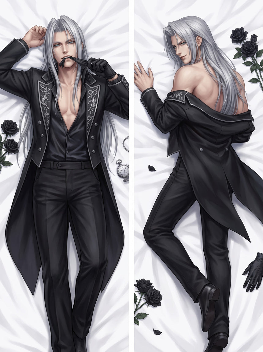 Dakimakura Sephiroth Gala di Mezzanotte con Colletto Aperto