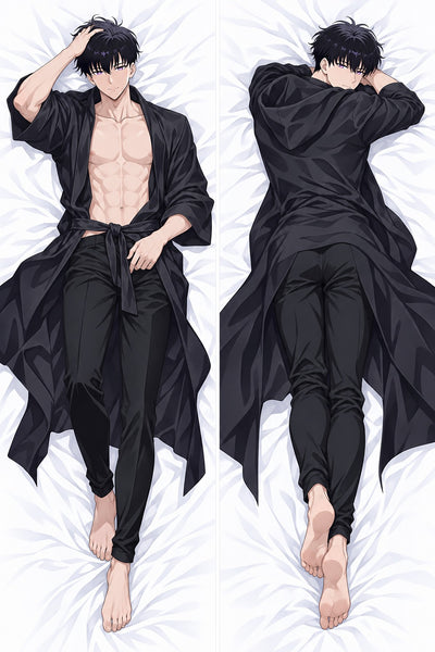 Dakimakura Sung Jinwoo Vestaglia di Seta Nera